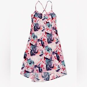 ECU Volcom Floral Smocked Cami Dress XL | Boho Summer Beach Mini Sundress